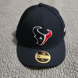 New Era 59Fifty Low Profile Houston Texans Cap Dark Blue Size 7 1/4 NWT